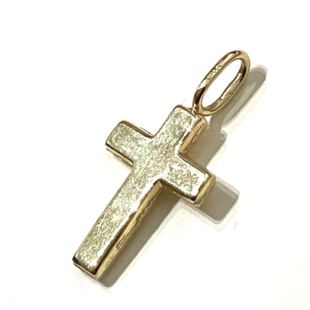 Dainty 14K Gold Cross Pendant - Picture 6 of 6
